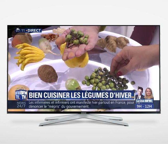 Header Actu Plateau BFMTV Emission Bien cuisiner les Fruits et Légumes en Hiver - Frédéric Jaunault MOF Fruits Légumes