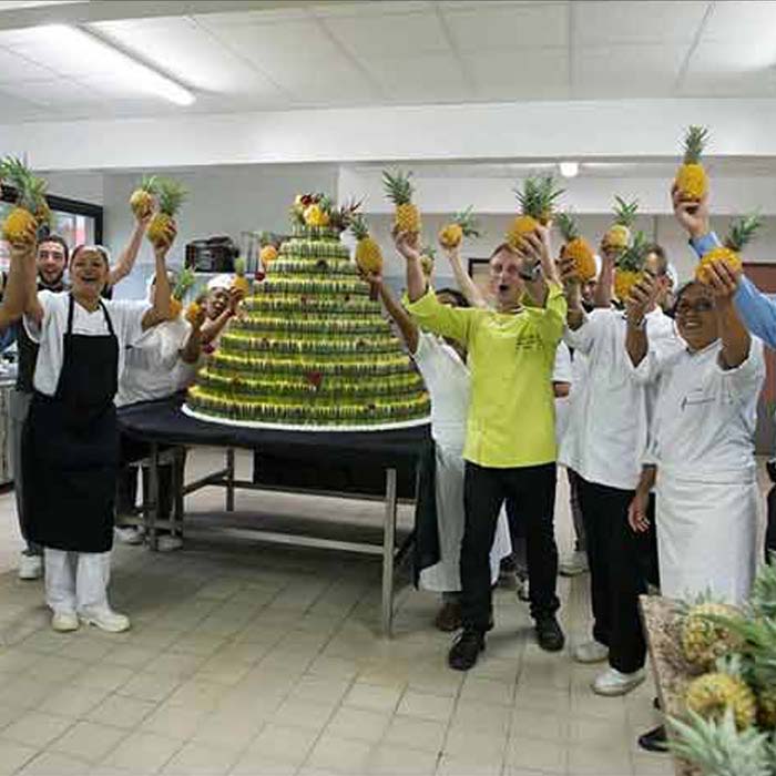 Évènement Pièce Créative de 2mètres avec AFPAR Île-de-la-Réunion - Frederic Jaunault MOF primeur Fruits Legumes
